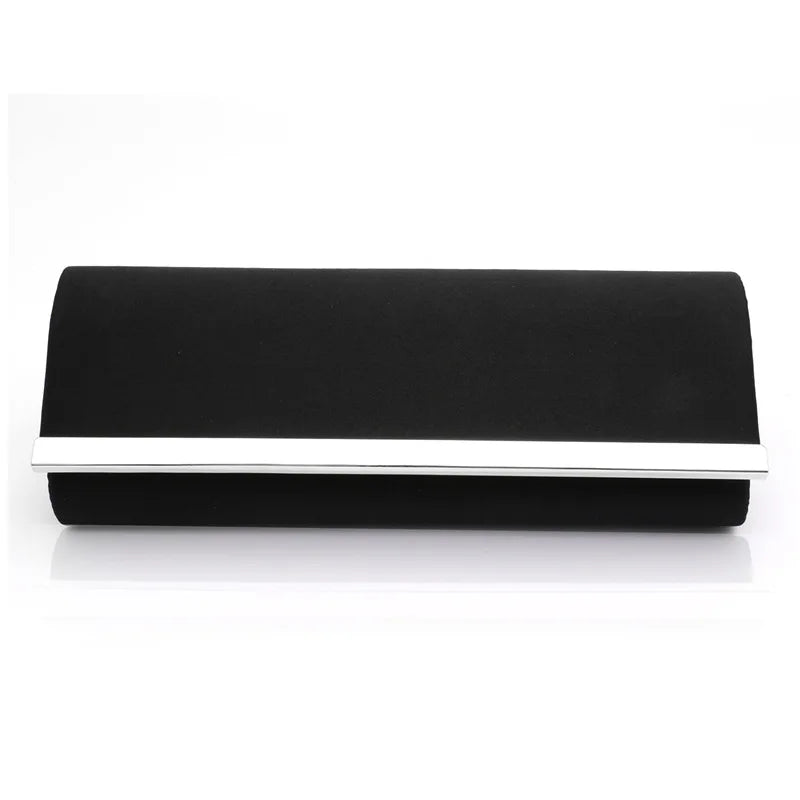 Women's Metal Strips Evening Handbags Solid Purses