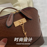 Women's PU Midium Retro Fawn Crossbody Bag Lady Solid Messenger Bags