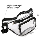 Women's PVC Clear Waist Bag Large Capacity Wear-Resistant Jelly Messenger Bag