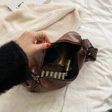 Women's Leather Shoulder Bag Wide Strap Tote Crossbody Bag