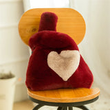 Women's Plush Fur Tote Bag Winter Shoulder Street Travel Bag