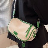Women's Wide Strap Messenger Bag Leather Shoulder Satchel
