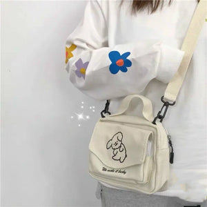 Women's Puppy Shoulder Bag Mobile Phone Change Storage Bag Messenger Bag