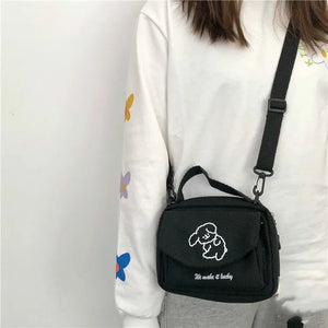 Women's Puppy Shoulder Bag Mobile Phone Change Storage Bag Messenger Bag