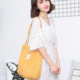 Printed Handbag Large Capacity Corduroy Canvas Bag Plush Shoulder Bag