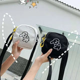 Women's Printed Nylon Crossbody Bag Cartoon Design Small Shoulder Bag