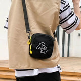 Women's Printed Nylon Crossbody Bag Cartoon Design Small Shoulder Bag