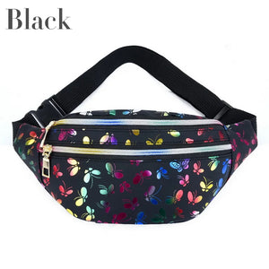 Women's Printed Waist Bag Fanny Pack Colorful Girls Bum Bag