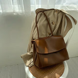 Women's Large Capacity Pu Handbag Briefcase Single Shoulder Messenger Bag