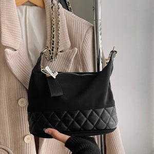 Women's Small Square Bag Rhombic Lattice Crossbody