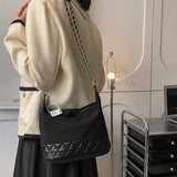 Women's Small Square Bag Rhombic Lattice Crossbody