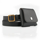 Women's Pure Leather Waist Bag PU Messenger Shoulder Chest Pochete