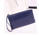 Crocodile Pattern Handbag Long Purse PU Leather Wallet Clutch