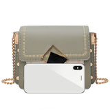 Women's Chain PU Leather Shoulder Crossbody Wallets Handbags