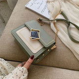 Women's Chain PU Leather Shoulder Crossbody Wallets Handbags