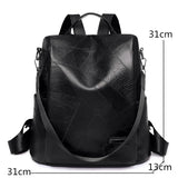 Women's PU Leather Back Pack Shoulder Bags Handbag Retro Female Backpack