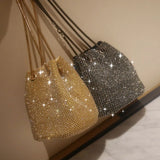 Rainbow Diamond Shoulder Bag Rhinestone Tote Crossbody Handbag