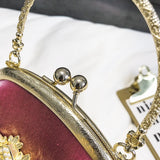 Women's Velvet Texture One Shoulder Messenger Bag Chain Handbag