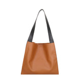 Women's Retro One Shoulder Bag PU Leater Casual Large Capacity Tote Bags