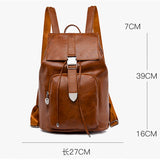 Retro Shoulder Bag Anti-theft Backpack Large Capacity School Bag