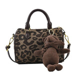 Women's Retro Houndstooth Handbag Autumn Winter Messenger Bag