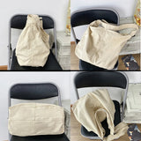 Women's Canvas Messenger Bag Solid Large Capacity Shoulder Handbag