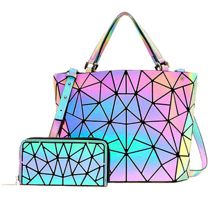 Women's Holographic Deformation Tote Bag