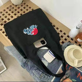 Canvas Commuter Shopper Vest Bag Cotton Cloth Wave Bolsas