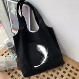 Women's Feather Series Canvas Grocery Eco Tote Bag