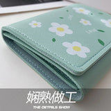 Small Fresh Style Floral Short Wallet for Women
