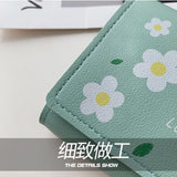 Small Fresh Style Floral Short Wallet for Women