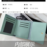 Small Fresh Style Floral Short Wallet for Women
