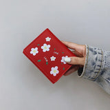 Women's Short Wallet Floral Style Hasp PU