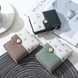 Women's Short Wallet Two-fold Zipper Buckle Creative Zero Wallet