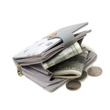 Women's Short Wallet Two-fold Zipper Buckle Creative Zero Wallet