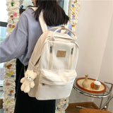 Women's Solid Hiking Backpack Large Capacity Outdoor School Bag