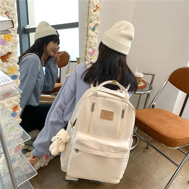 Women's Shoulder Backpack Casual Solid Hiking Outdoor Sport School Bag