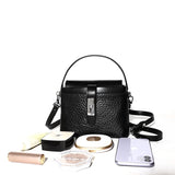 Cowhide Shoulder Bag Handbag Square Ladies Tote Leather Crossbody Bag