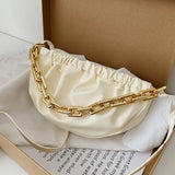 Cloud Small Square Bag Solid Crossbody Messenger Bag