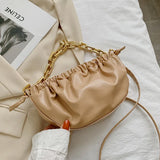 Cloud Small Square Bag Solid Crossbody Messenger Bag