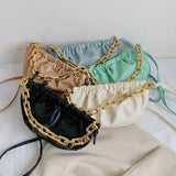 Cloud Small Square Bag Solid Crossbody Messenger Bag