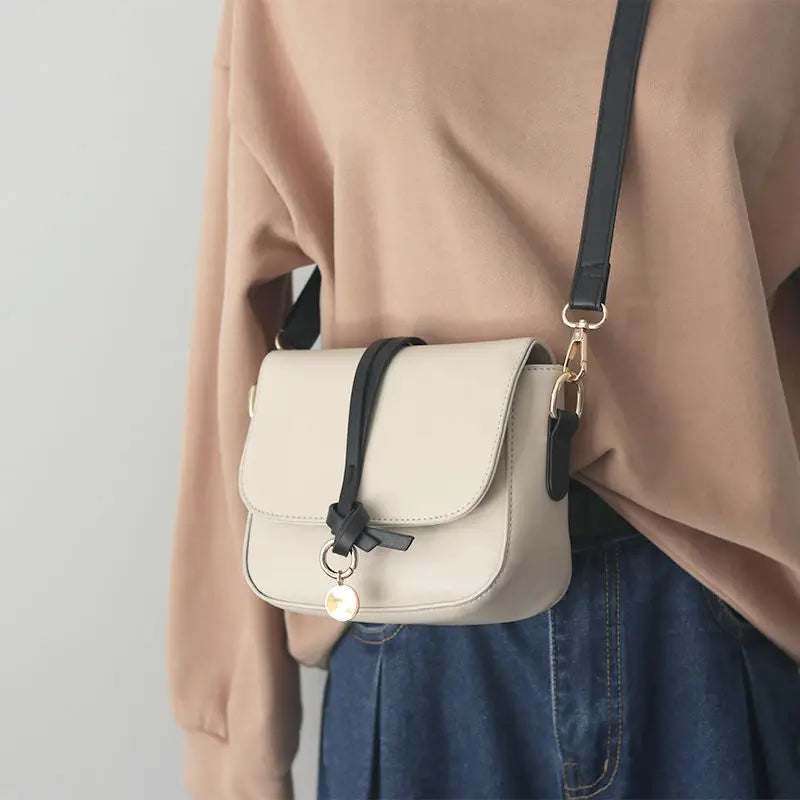 Women's Shoulder Bag PU Leather Square Handbag Female Winter Solid All-match Mes