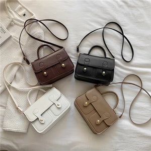 Solid Retro Women's Shoulder Bag All-match Student Messenger Bag