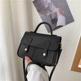 Solid Retro Women's Shoulder Bag All-match Student Messenger Bag