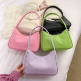 Candy Color Women's Shoulder Bag Small Summer Baguete Handbag