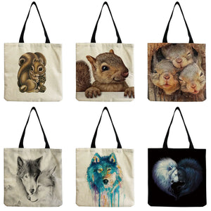Women's Animal Print Shoulder Bag Tote with High Capacity