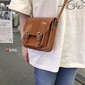 Women's Pu Leather Shoulder Bag Straddle Messenger Handbag