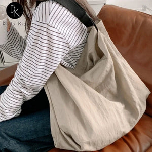 Canvas Crossbody Bag Large Capacity School Handbag