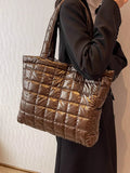 Women's Nylon Shoulder Bag Padded Tote Large Capacity Handbags