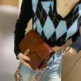 Women's Small Square Shoulder Bag Crossbody Messenger Handbag